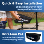 KneeRover Memory Pad Knee Scooter Pad Cover Cushion - Knee Rover Pad Accessory Features Removable Cover and Comfortable Memory Foam Cushion Insert - Knee Walker Pad Fits Most Models