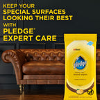 Pledge Expert Care Enhancing Wood Wipes, Lemon Scent (Pack of 6, 144 Total Count), Yellow