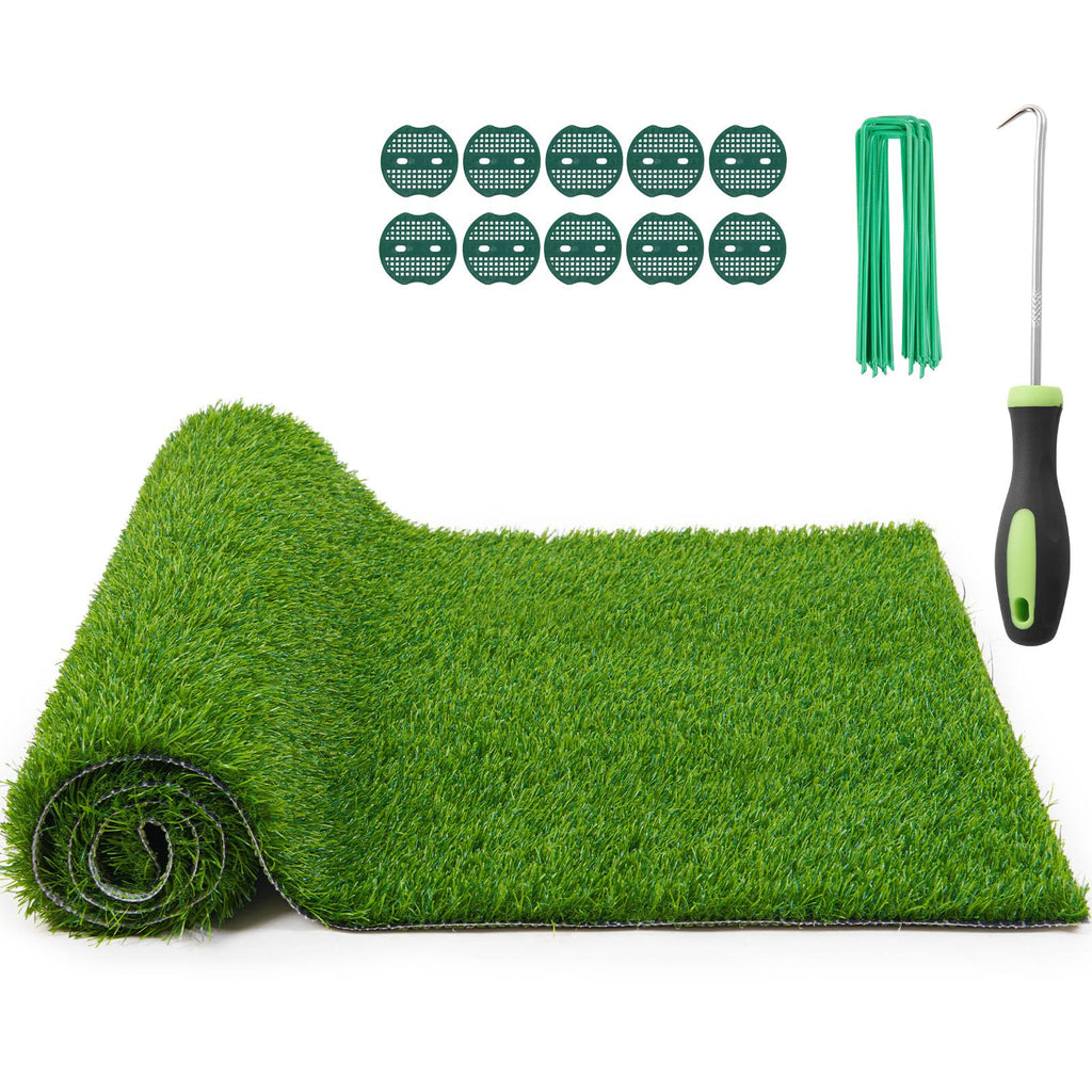 Artificial Grass Fake Turf Grass Outdoor Indoor with Drainage Holes, 3x5FT
