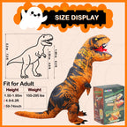 JASHKE Inflatable Dinosaur Costume Adults, Halloween Blow up T-Rex Costume