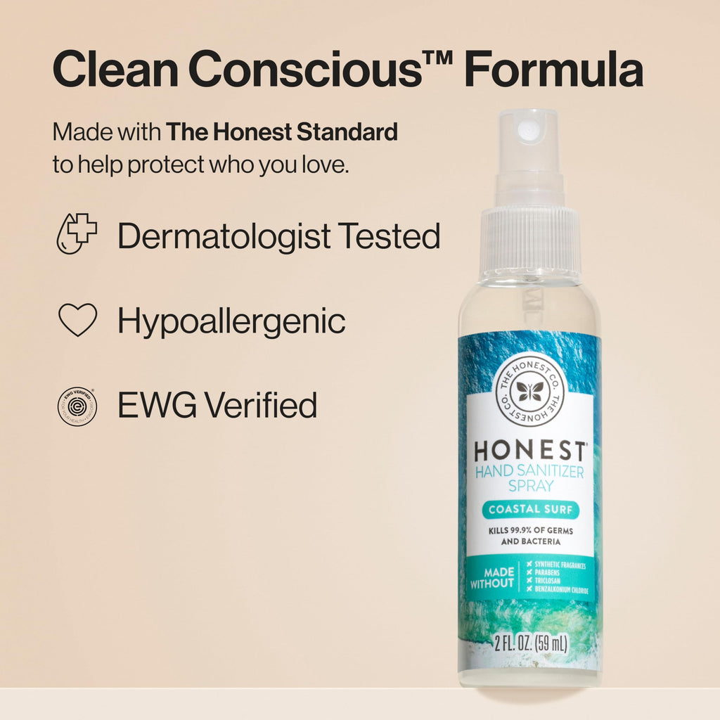 The Honest Company Hand Sanitizer Spray, Lavender Field, 20 Pack, 2 Fl. Oz.