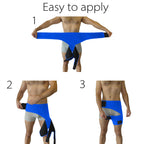Hip Brace for Sciatica Pain Relief, Thigh Injury, Hip Fleхоr Strain, Pulled Groin Muscles, Hamstring Pull, Sacroiliac SI Joint, Sciatic Nerve, Lower Back Pain - Compression Ortho Support Stabilizer Wrap for Men, Women (Blue)