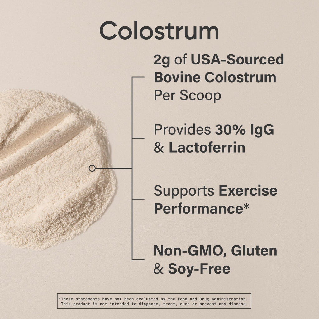 Sports Research® Bovine Colostrum Powder – Easy to Mix Superfood – Immunity Support & Gut Health w/ 30% IgG Antibodies - U.S. Sourced · Non-GMO · Gluten Free - 75 Servings (Unflavored)