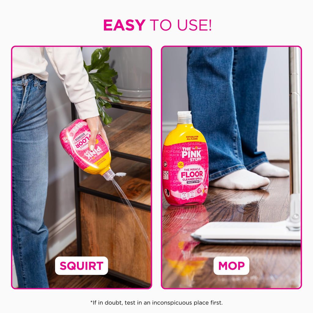Stardrops The Pink Stuff The Miracle Floor Cleaner Spray – Squirt & Mop Formula for Sparkling Clean Floors – Fast Drying,Streak-Free Finish,Fresh Fragrance,25.3 fl oz,(Pack of 2)