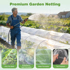 Garden Netting Pest Barrier, 10 X 50FT Insect Netting for Garden Raised Beds, Garden Mesh Netting Bug Netting Row Cover for Vegetables, Fruit Trees, Blueberry Bushes
