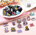 Landical 60 Pcs Book Enamel Pins for Backpacks Christmas Bookish Book Lovers Club Gifts Bulk Cute Bookworm Lapel Pins Frog Dinosaur Duck Badge Brooch for Hats Bags Lanyards Clothing