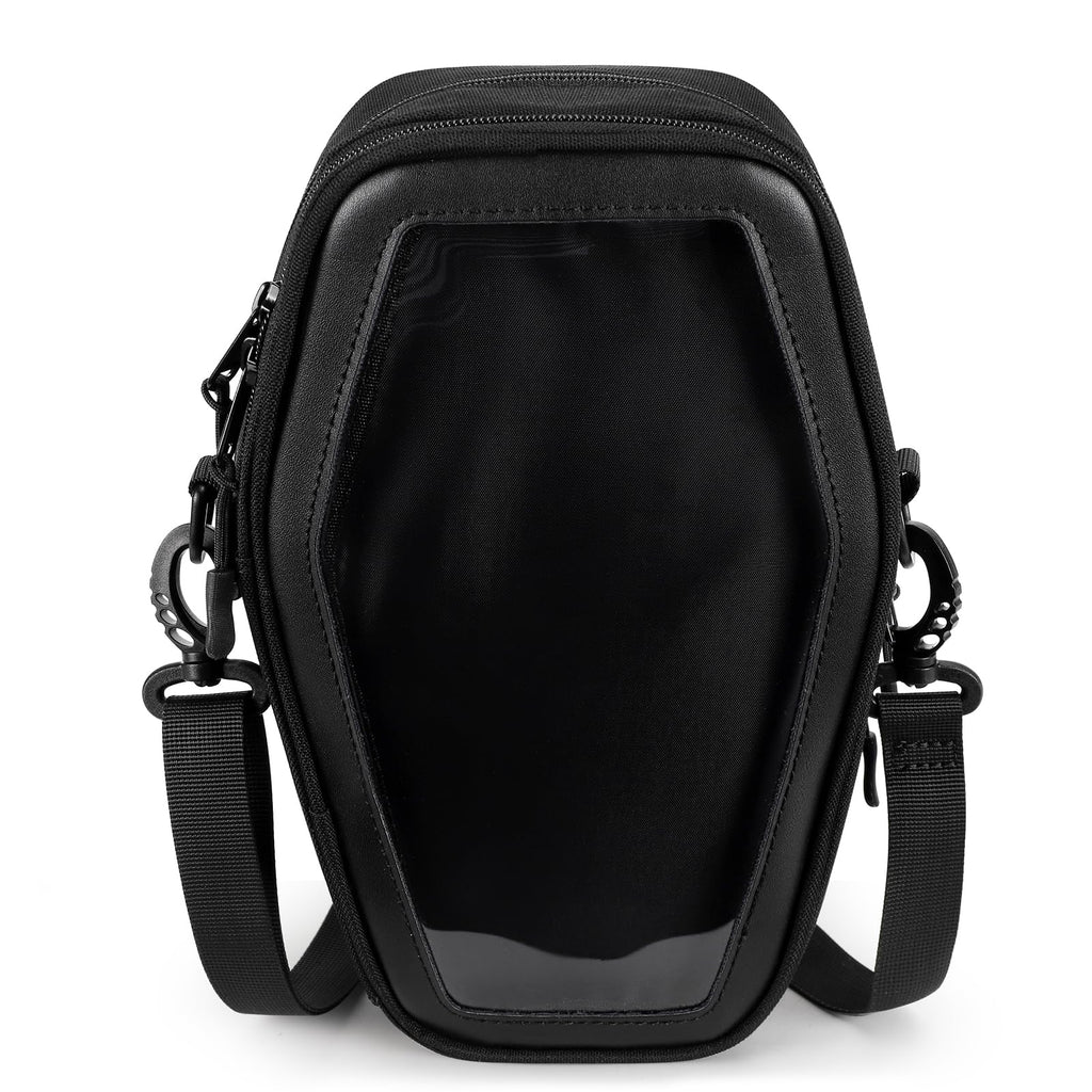 STEAMEDBUN Ita Coffin Purse with Insert Gothic Crossbody Bag for Halloween