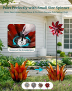 Cyan Oasis Large Metal Agave Plant Decor - 25.5" H Hand Painted Country Garden Sculpture, Home & Outdoor Metal Agave Yard Art Decor, Patio Lawn Ornament Ideal Gift for Family & Friends