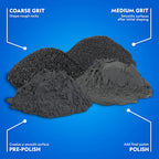 NATIONAL GEOGRAPHIC Rock Tumbler Grit and Polish Refill Kit - Tumbling Grit Media, Polish Up to 20 lbs. of Rocks, Works with any Rock Polisher & Tumbler Supplies
