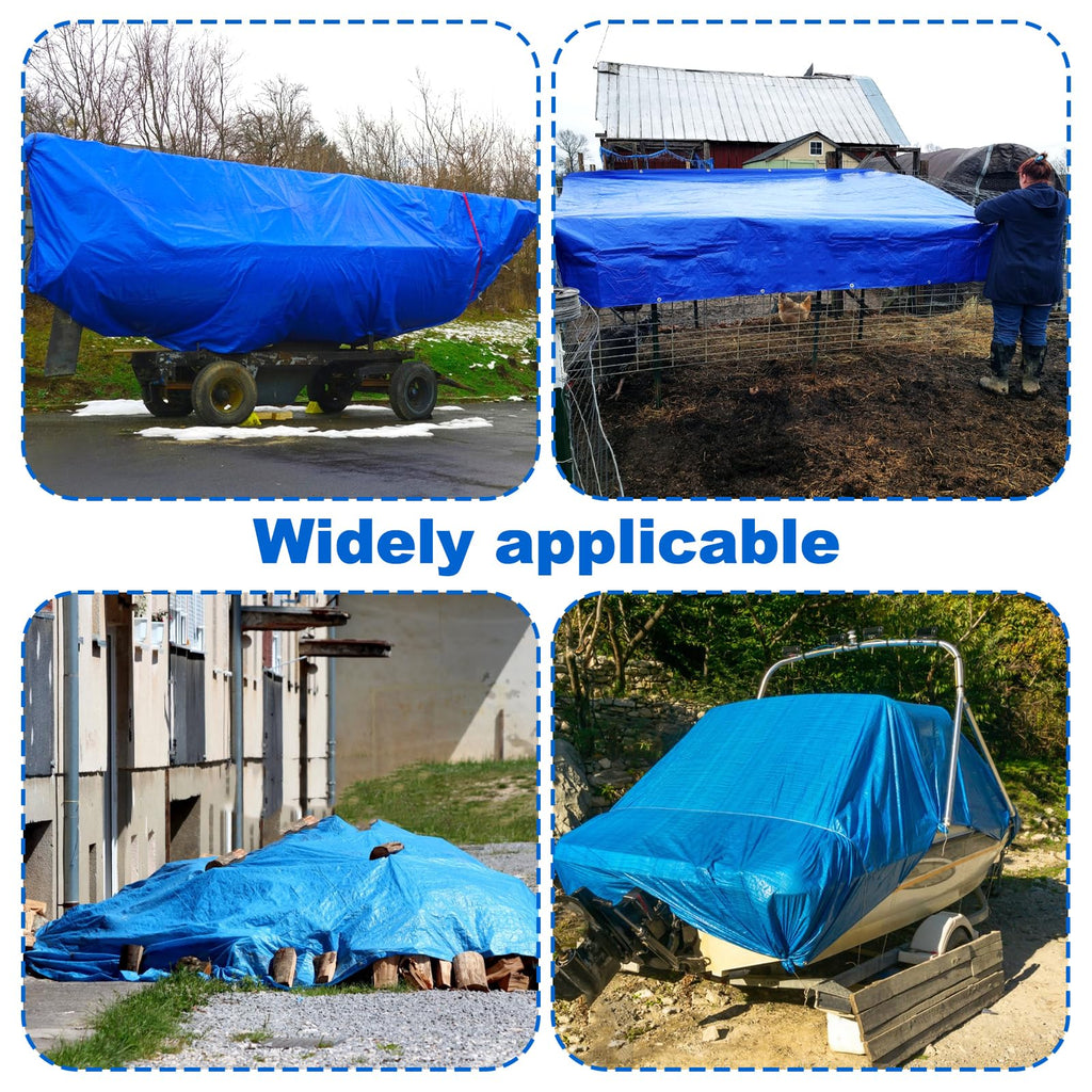YEXEXINM 16 x 16 Ft Pool Ground Cloths,Swimming Pool Waterproof PE Swimming Pool Liner Pad for Protect Above Ground Pool Blanket for 8ft to 15ft Frame Above Ground Pools Accessories Prevents Punctures