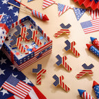 Landical 24 Pcs American Flag Cross Lapel Pins Veterans Day Gifts Bulk