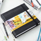 Ohuhu 8.3"x8.3" Mix Media Pad Art Sketchbook 78 Sheets for Painting Drawing
