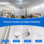 XLNYUUI Led Shop Lights,4FT LED Light 50W 6500K 7000LM Led Daylight,Garage Light Linkable Clear Cover Integrated V-Shape for Garage Warehouse Workbench Workshop(2-Pack)