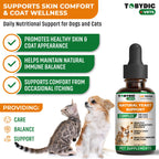 Natural Cats & Dog Yeast Infection Relief - Itchy Skin & Ear Treatment - Reduces Irritation & Relieves Itching and Allergy - Herbal Medicine Drops Supplement - Made in USA