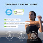 Muscle Feast Creapure Creatine Monohydrate Powder, Vegan Keto Friendly Gluten-Free, Muscle Recovery Supplement and Trusted Creatine for Muscle Growth, Flavored Creatine, Natural Blue Raspberry, 300g