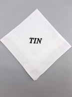 Monogrammed Handkerchief for Men Christmas Gifts for Him Soft Cotton Men's Initial Letter Hanky Groom Wedding Hankerchief Personalized