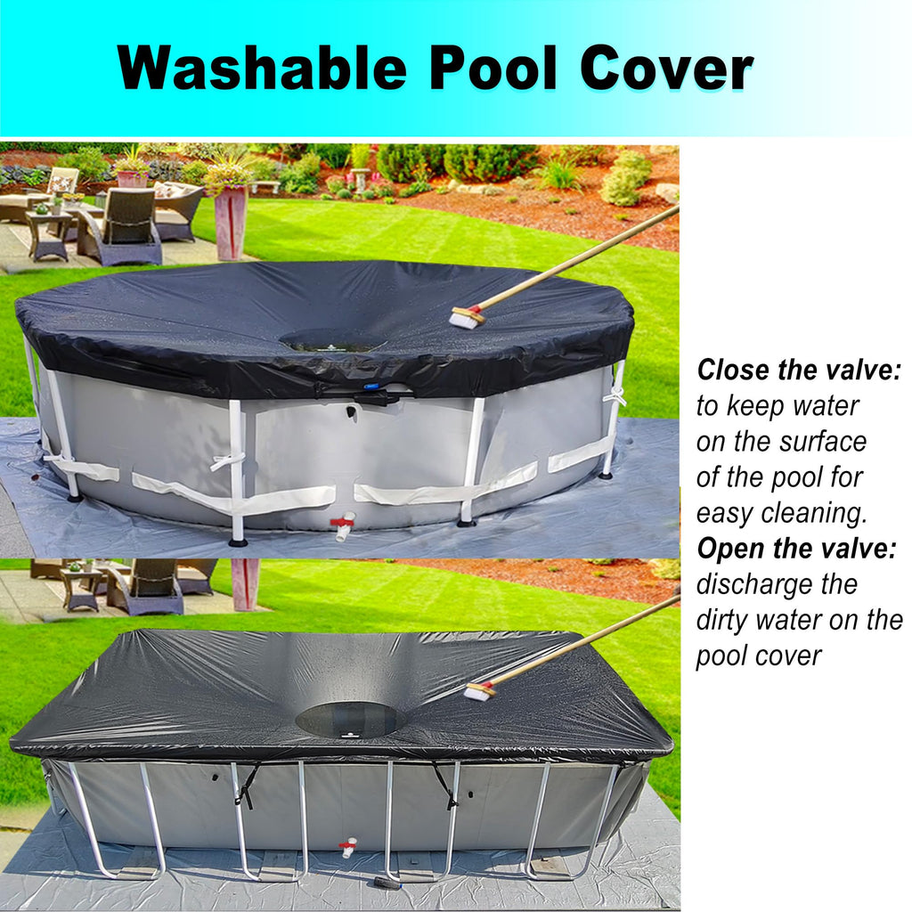 SIHAIAN Pool Drainage Outlet Kit, Open a Third Drain at The Bottom of The Pool with SIHAIAN Drainage Pipe Kit, Drain The Accumulated Water from The Pool Cover
