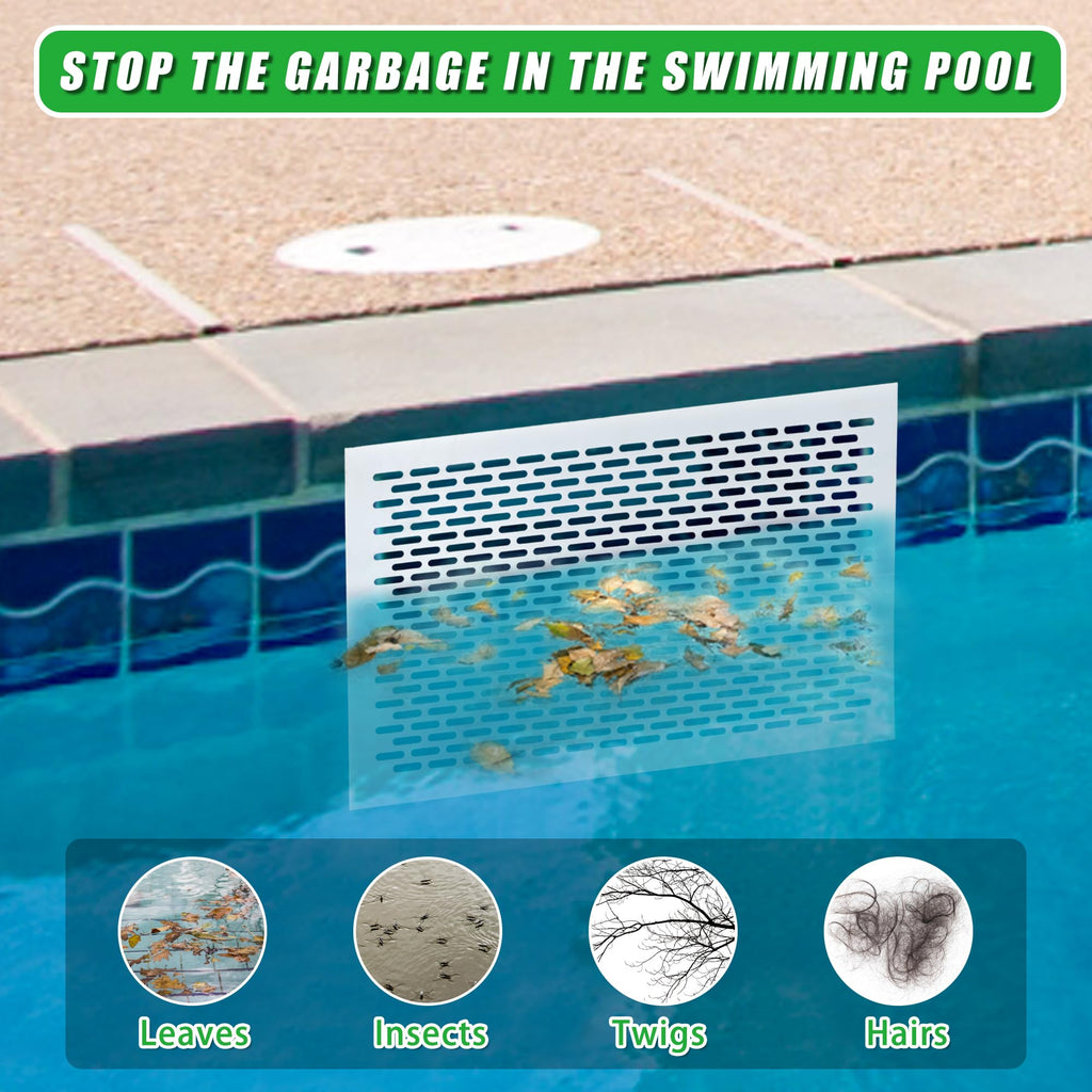 Guotwozi Skimmer Guard Kit Pool Skimmer Net Leaf Skimmer Catcher Shield Protective Spring Action Net System Leaf Protection Debris Prevent Blockage Easy Assembly Durable White