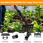 KLDOLLAR Hand Rake, Adjustable Handle Garden Small Rake Garden Tool