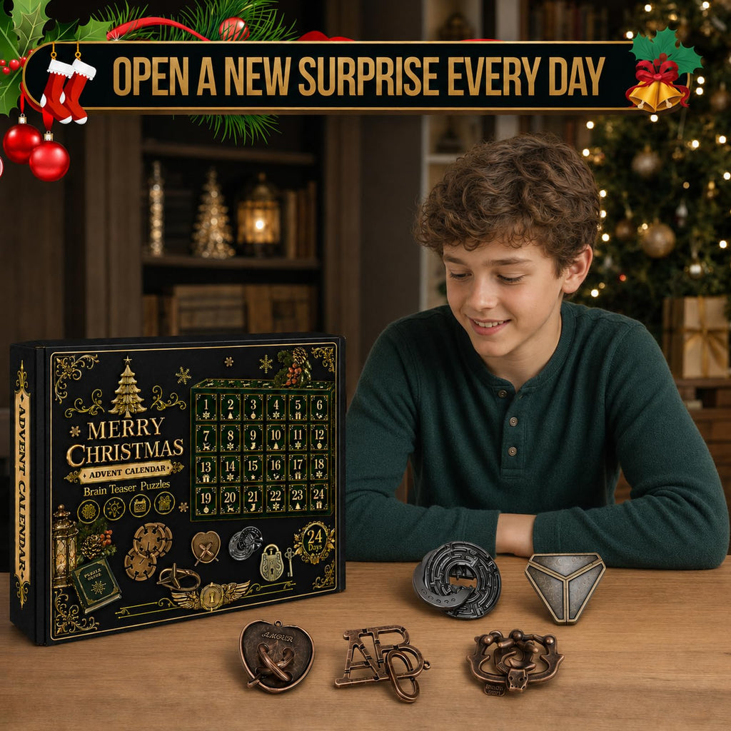 Advent Calendar 2026 Brain Teaser, Teens Adults 24 Days Christmas Countdown
