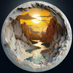 Masseruon Puzzles for Adults 1000 Pieces-Sunset Canyon Round Hard Puzzle