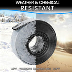 Poolvio Backwash Hose 1-1/2" x 50 ft, Heavy-Duty Lay-Flat Reinforced PVC Discharge Hose with 2 Stainless Steel Thumb Screw Clamps, Leak-Resistant for Inground & Above-Ground Pool Filters