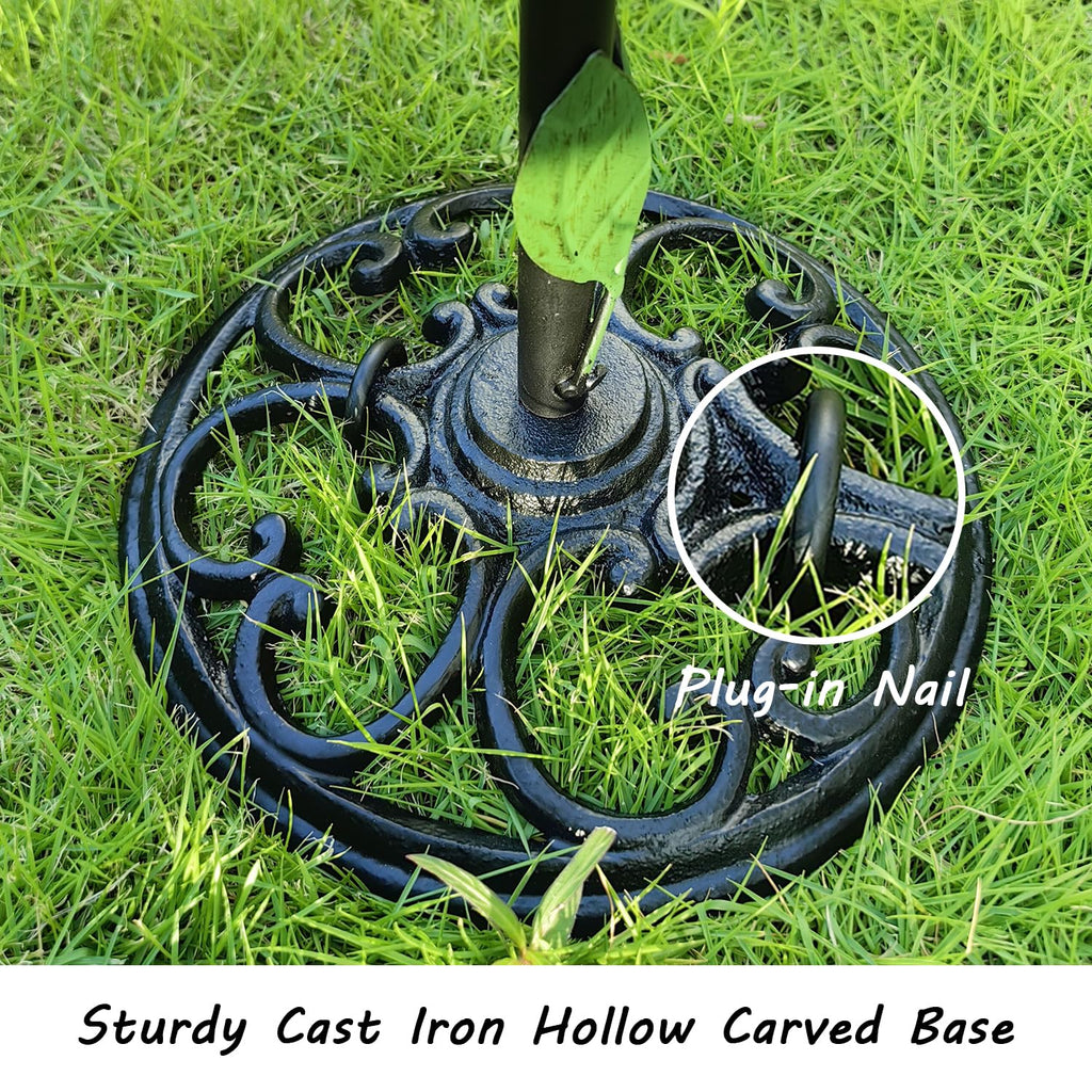 Cast Iron Gazing Globe Stand, 24.5" Gazing Ball Stand for Indoor Outdoor