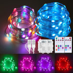 osteplus Fairy Lights Battery Operated String Lights Color Changing 2 Pack