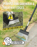 Garden Flat Shovel, Heavy Duty Multifunctional Cleaning Shovel with 60" Adjustable Long Handle, Metal Floor Scraper Tool for Weeding, Scraping, Ice & Snow Removal, Driveway, Sidewalk, Garden, Outdoor