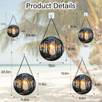 DASTOLL Stained Glass Window Hanging, Forest Sunrise Smoke Blue Brown Tree Suncatcher for Doors Window Home Landscape Sun Catchers Decor Mother's Day Birthday Gifts for Women, Men Mom 6.3 in