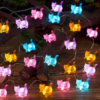 JASHIKA Cat Décor Cute Indoor String Light Fairy Lights Plug in Decorative Lights 10ft 30LED Battery Operated or USB for Bedroom Kids Tent Camping Christmas Tree Ornaments