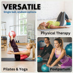 ProBody Pilates Small Exercise Ball - 9 Inch Workout Ball for Stability, Barre, Yoga, Core & Physical Therapy, Home Gym & Office Use (Black)