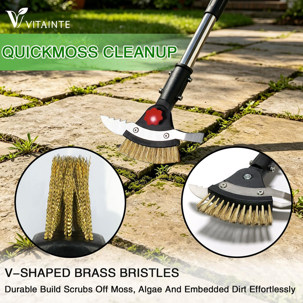 VITAINTE 3 in 1 Crack Weeder Tool Long Handle