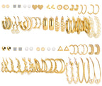 FAXHION 36 Pairs Gold Earrings Set for Women