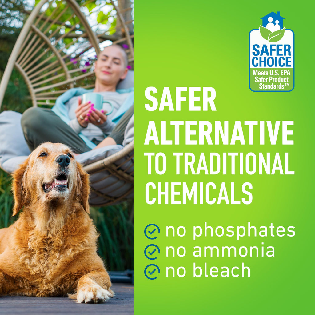 CLR Brands Outdoor Furniture Cleaner, 26 oz. Spray Bottle, Cleans Outdoor Surfaces, Remove Dirt and Grime from Fabric, Wood, Wicker, PVC, Plastic and More