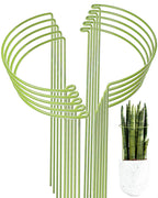 10-Pack Plant Support Stakes, Heavy Duty Steel Plant Stakes as Monstera Plant Support & Peony Cages, Metal Garden Stakes for Indoor Outdoor Plants, Snake Plant & Vine Support, 10" W x 15.8" H