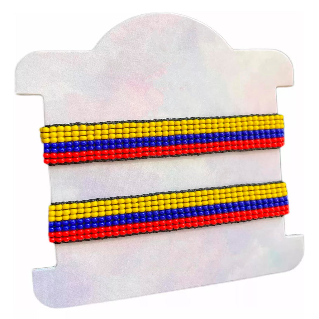 Handmade Colombian Bracelet/Band - Colombian Culture - Couples Bracelet - Made with Miyuki Beads - Woven and crafted in Colombia