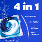 Tide 4-n-1 Ultra Oxi PODS Laundry Detergent Pacs, 57 Count, HE Compatible, Built in Pre-treater for Stains