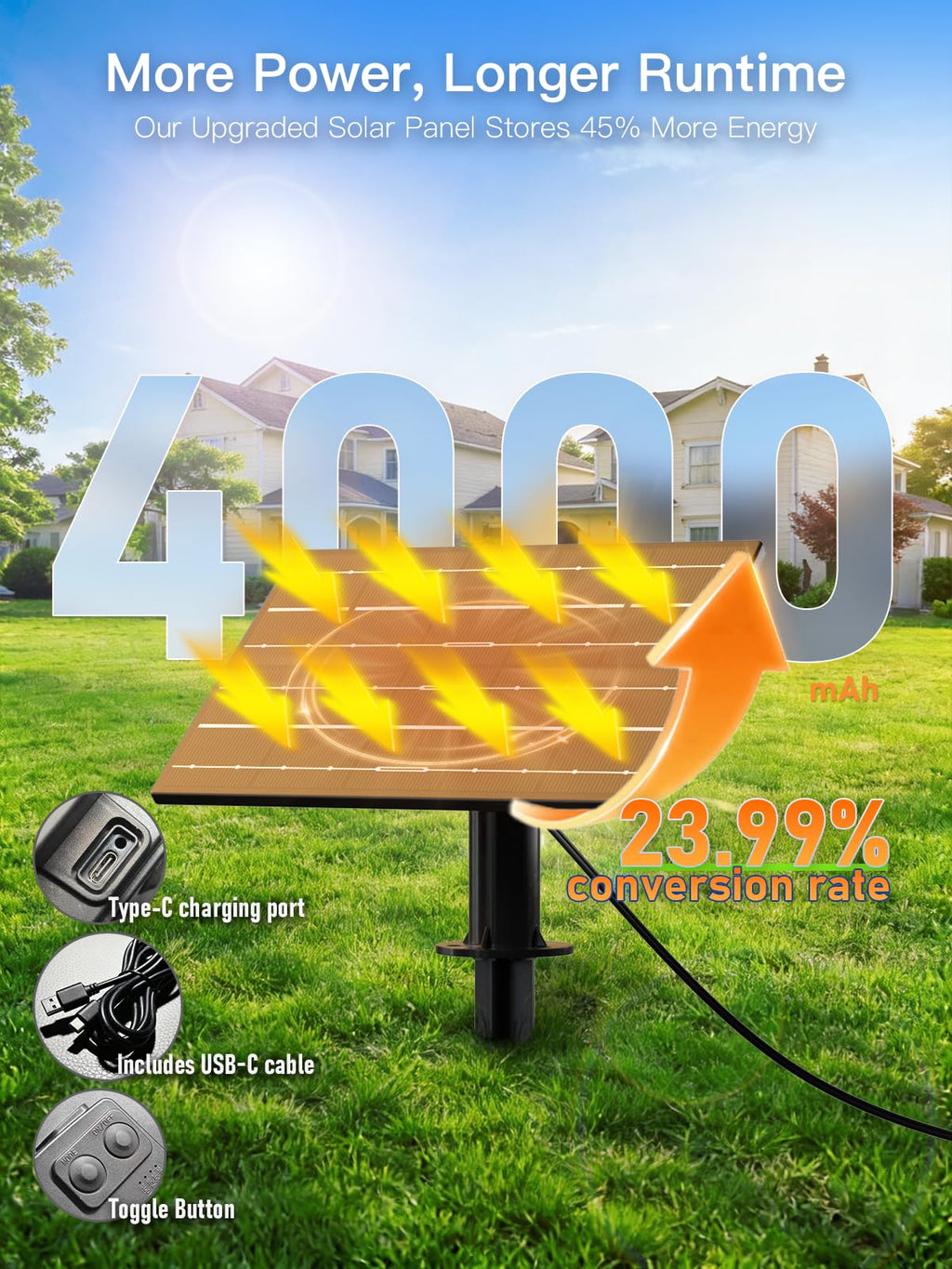 Sikitul 200FT Solar String Lights Outdoor Waterproof, 72+2 LED Solar Powered Lights with Remote Control, 3 Light Modes & Dimmable, USB-C Charging for Patio, Backyard, Garden, Camping
