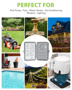 BN-LINK Pool Pump Timer, Heavy Duty Outdoor Smart Wi-Fi Timer Box, 2HP 40A Max, 120, 240, 277 VAC, for Pool Pump, Water Heater, Fans, SPA, Compatible with Smart Phone, Alexa, Google Assistant