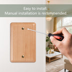 YDJSA Decorative Wall Plates Maple Wood Cover Plate For Blank Wall Plate Cover