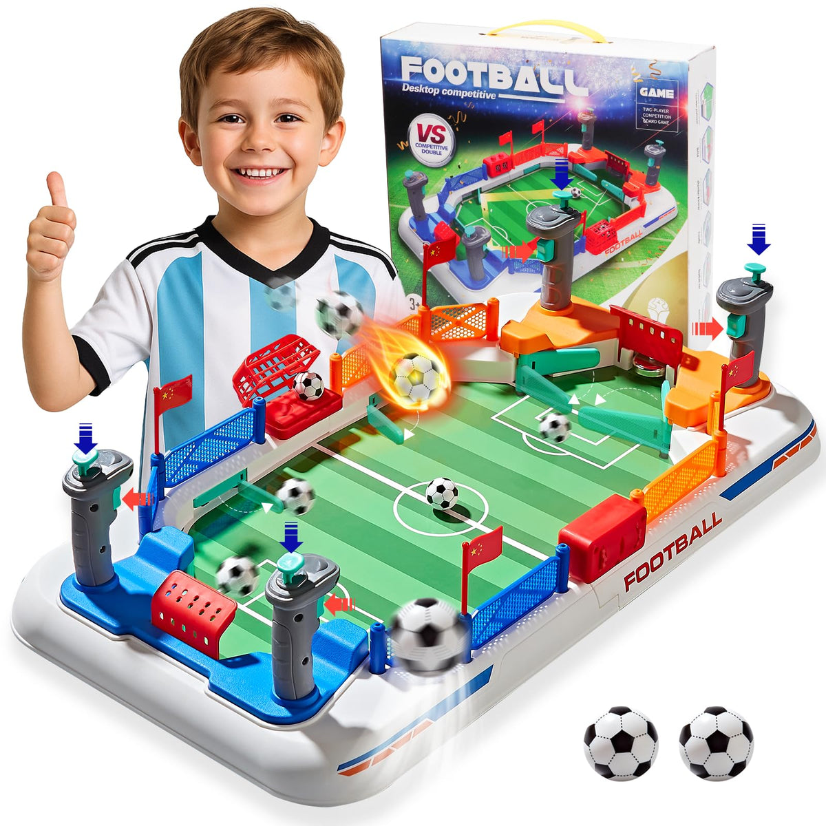 Mini Foosball Table Game for Kids Football Lover Ages 3-12 Board Games