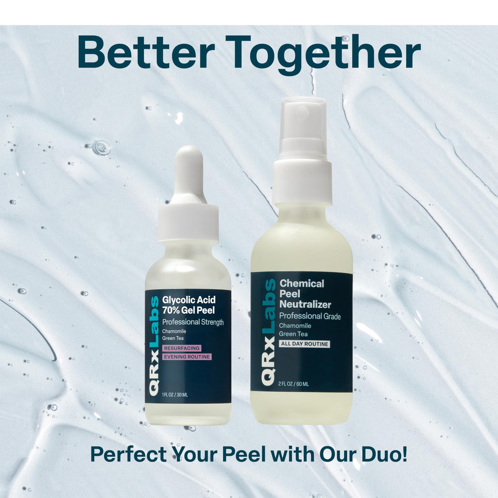 QRxLabs Chemical Peel Neutralizer Spray - Glycolic Acid Peel Neutralizer - pH Balancing Mist for Skin Care - Hydrating Toner for Facial Peels - 2 Fl Oz