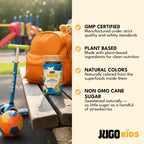 JUGO Kids Sport + SUPERFOODS Electrolyte Gummies for Sports Hydration and Daily Play with Super Fruits, Vitamin B12, and Potassium, Gluten-Free, Non-GMO, Tropical Flavor, 50 Count