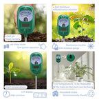 7-in-one Soil Test Kit, Soil Moisture Meter/PH Meter/Sunlight Intensity/Fertility Soil Tester, LCD Display Air & Soil Hygrometer Temperature for Hous Plants Garden, Farm, Lawn Care Moisture Meter
