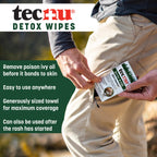 Tecnu Detox Wipes, 18count. Large Individual Poison Ivy Relief Wipes Remove Rash Causing Oil from Skin, waterless, Also for Poison Oak and Poison Sumac