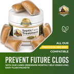 Septic System Drain Field Cleaner (32 oz) - Professional Strength Concentrated Shock Septic Treatment to Open Clogs in the Septic Leach and Drain Field - Prevent Backups and Overflows