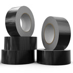 SWRT 9 Mil 5-Pack Black Heavy Duty Duct Tape Strong Adhesive, 2 in x 30 YD (Total 150YD) Duct Heavy Duty Waterproof All Weather Black Duct Tape No Residue Sealing & Patching for Indoor&Outdoor Repair