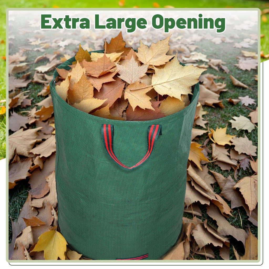 Dntorx 72-Gallon Lawn Leaf Bags, 3-Pack Reusable Yard Waste Bags