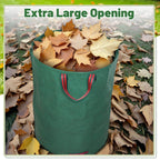 Dntorx 72-Gallon Lawn Leaf Bags, 3-Pack Reusable Yard Waste Bags